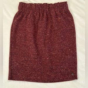 Numph Burgundy Tweed Paper Bag Skirt.
